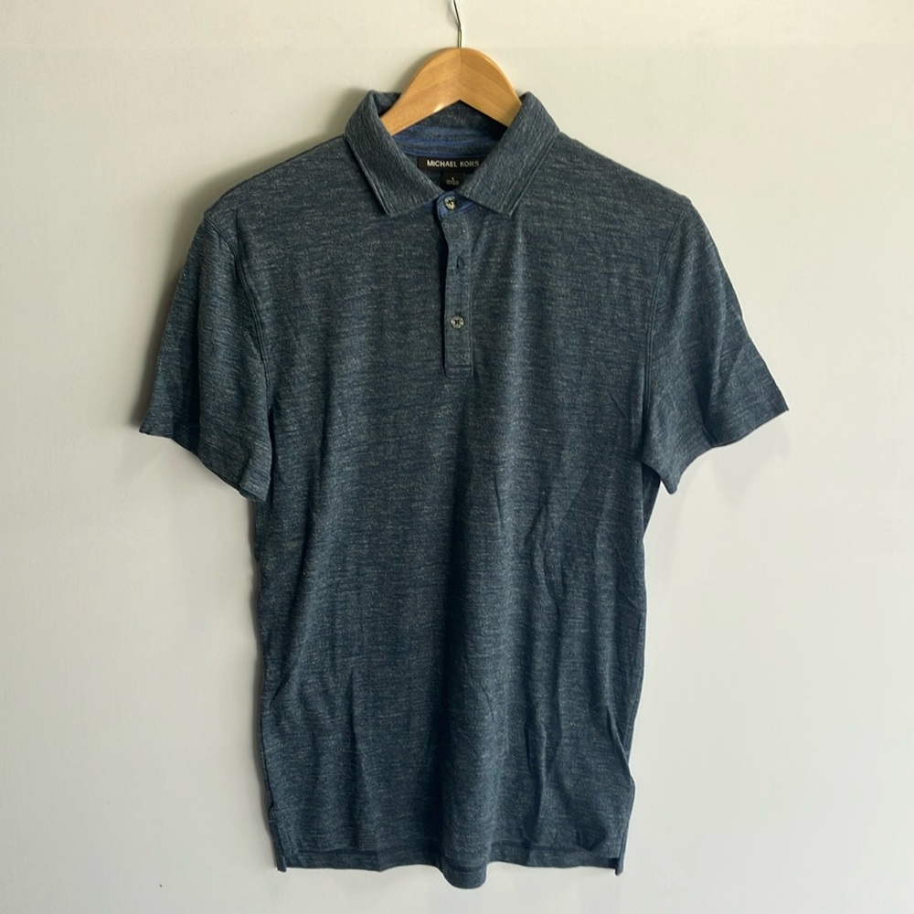 Michael Kors Blue-Gray Polo Shirt Classic Design
